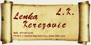 Lenka Kerezović vizit kartica